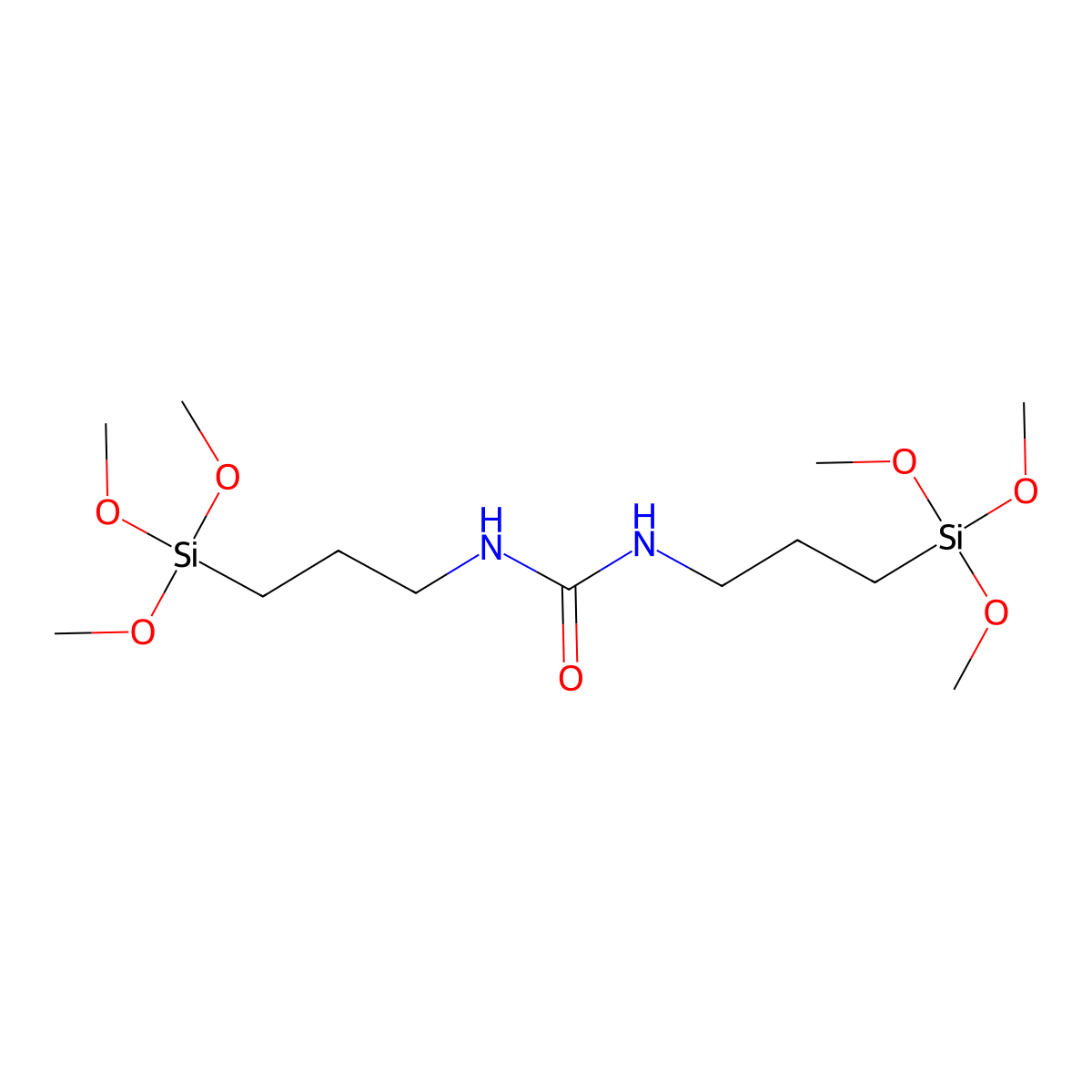 Urea, N,N'-bis[3-(trimethoxysilyl)propyl]- molecular structure, CAS 18418-53-6
