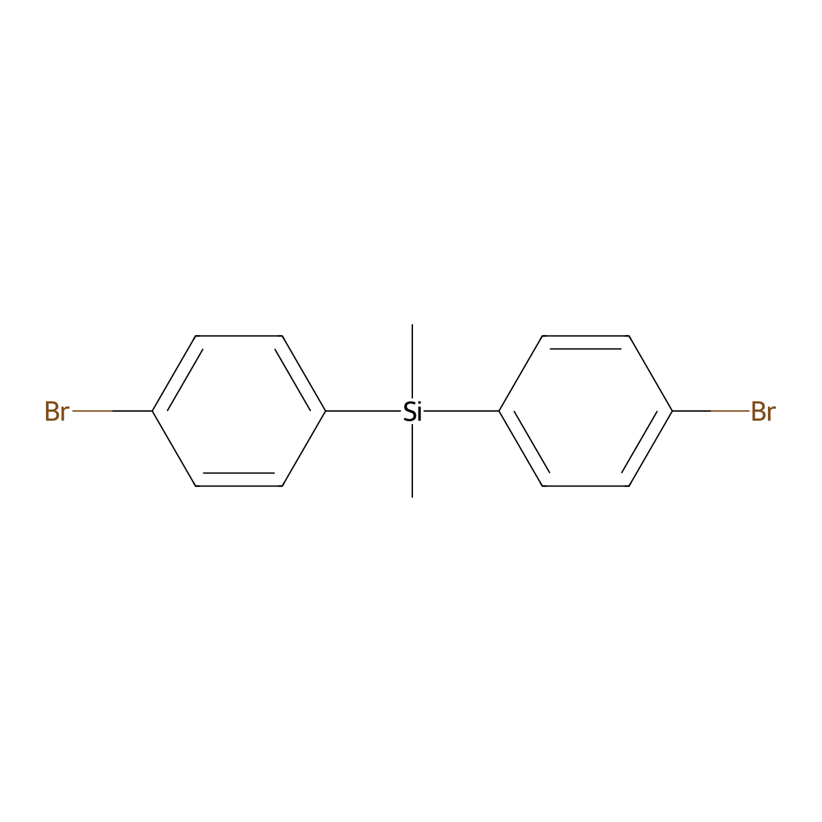 Bis(4-bromophenyl)dimethylsilane molecular structure, CAS 18419-48-2