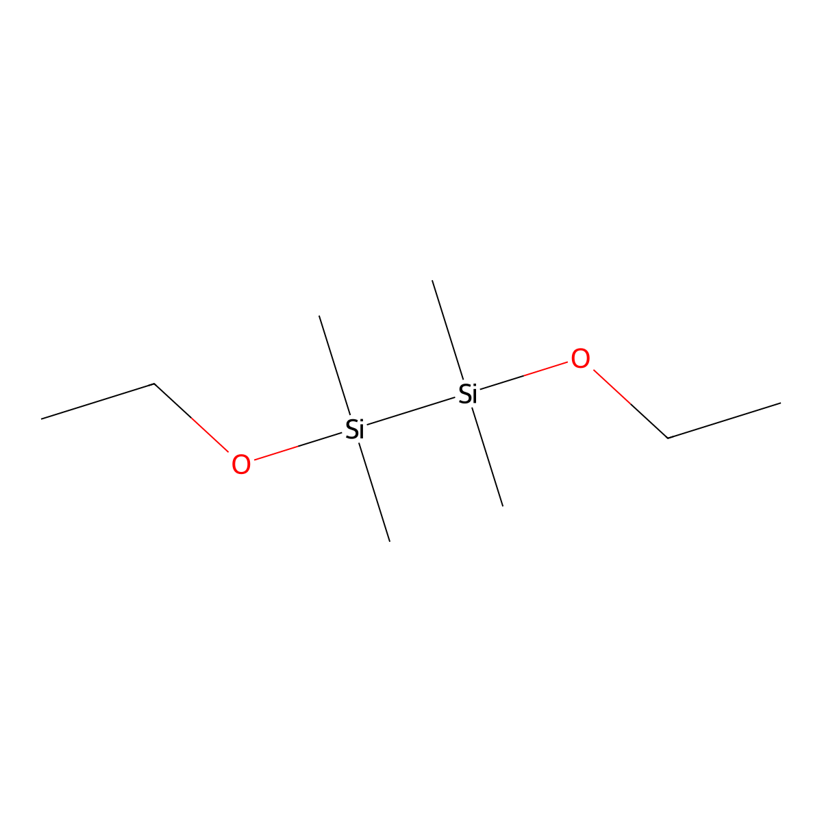 1,2-Diethoxy-1,1,2,2-tetramethyldisilane molecular structure, CAS 18419-84-6