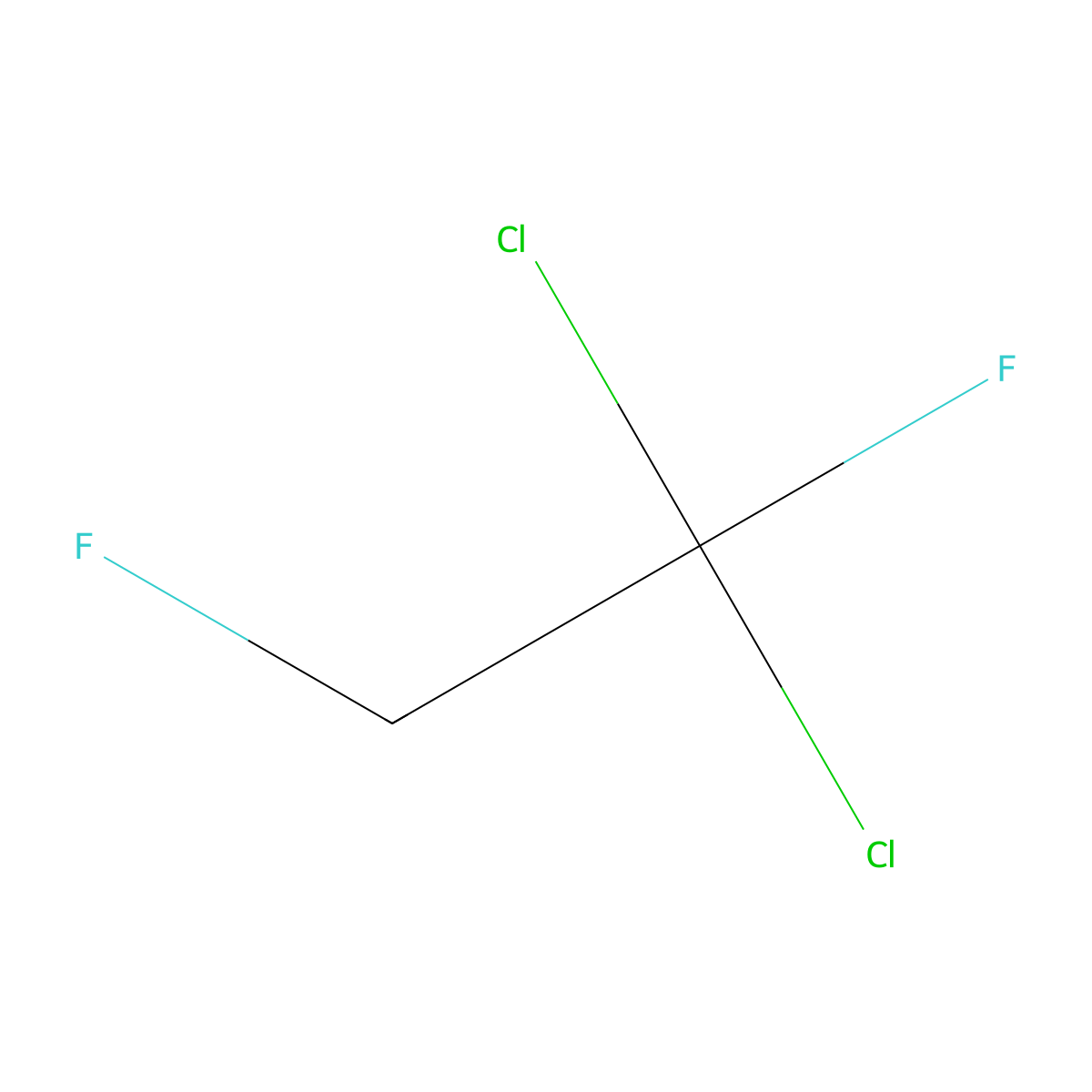 Ethane, 1,1-dichloro-1,2-difluoro- molecular structure, CAS 1842-05-3