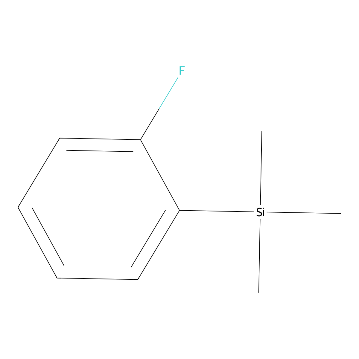 (2-Fluorophenyl)trimethylsilane molecular structure, CAS 1842-26-8