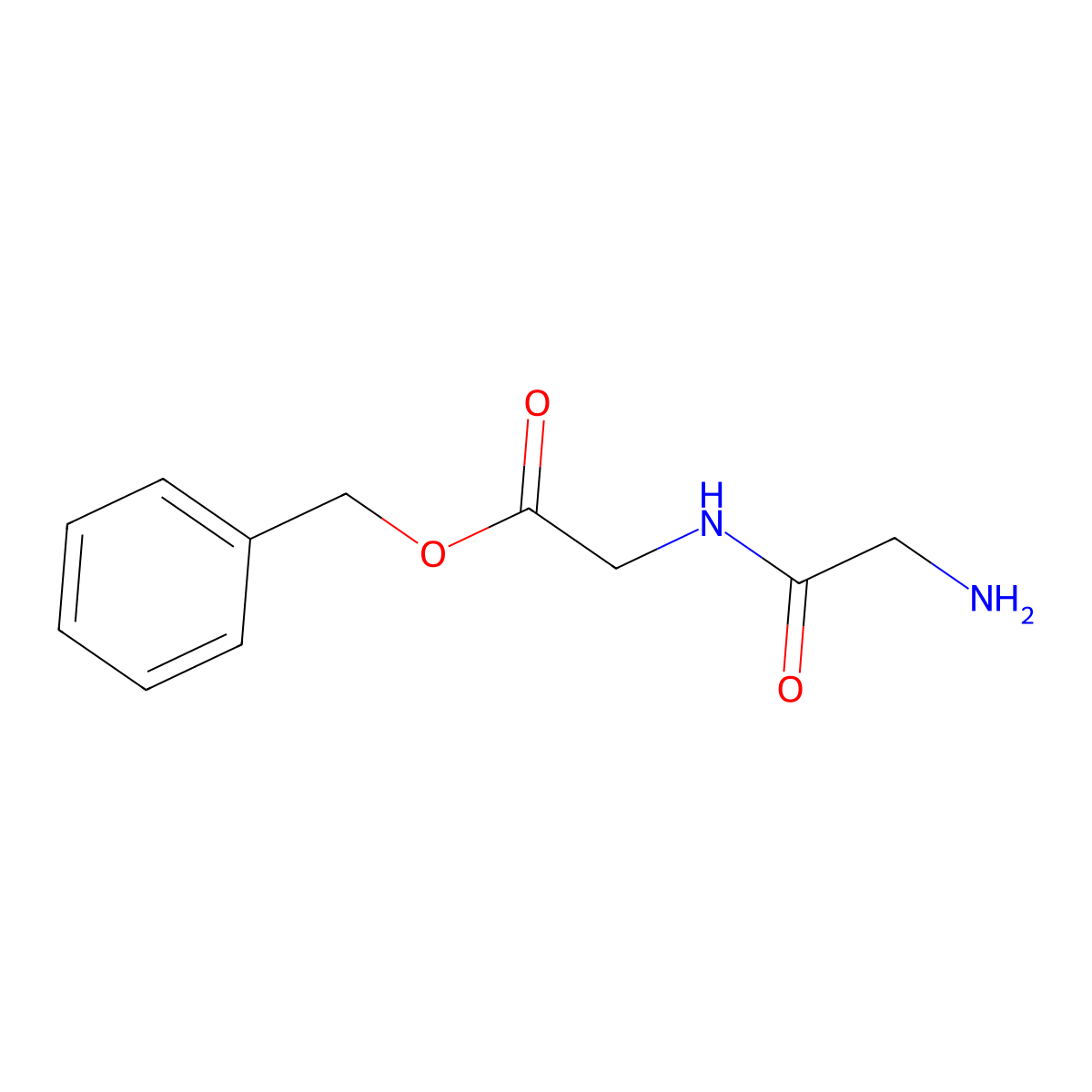 Benzyl 2-[(2-aminoacetyl)amino]acetate molecular structure, CAS 1842-55-3