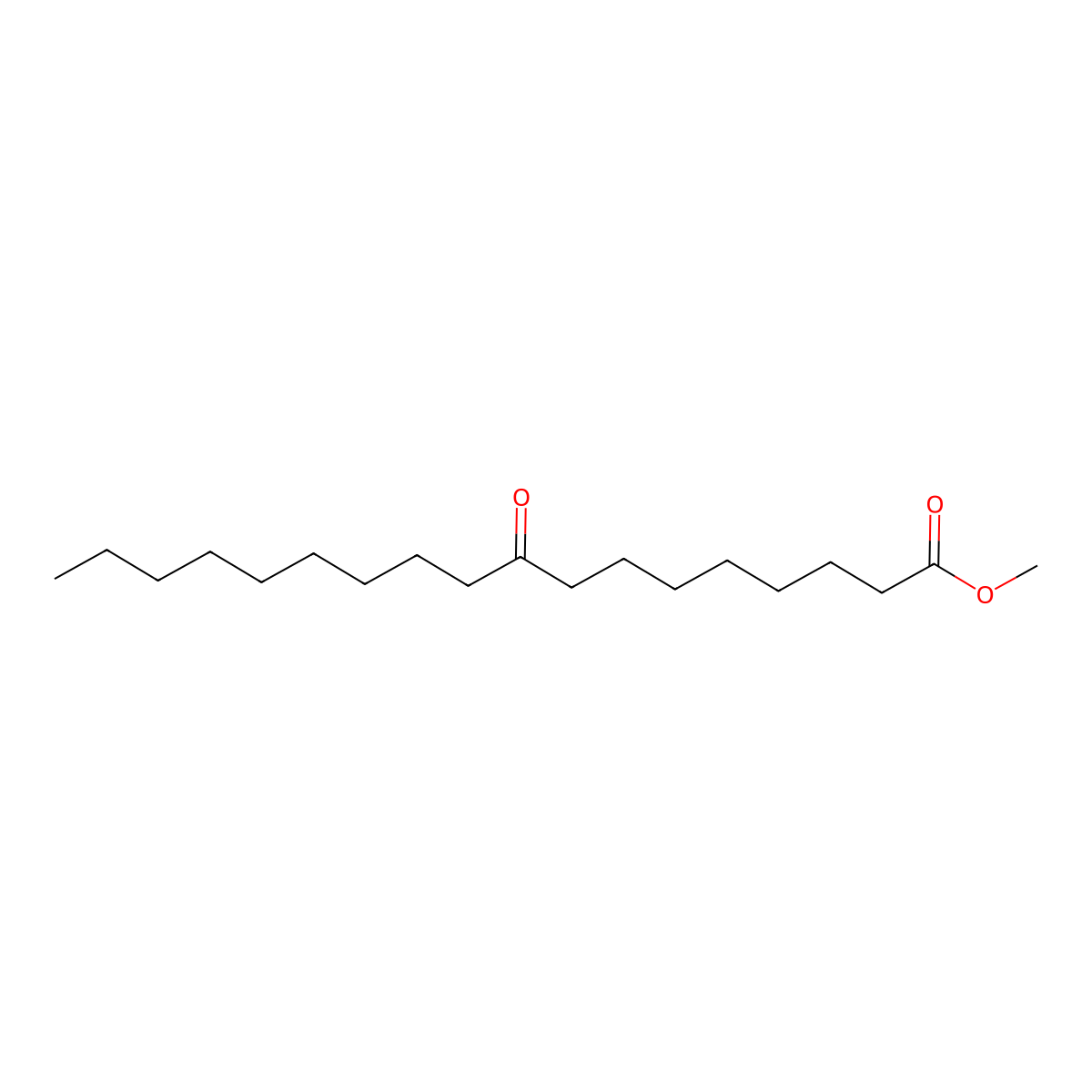 Methyl 9-oxooctadecanoate molecular structure, CAS 1842-70-2
