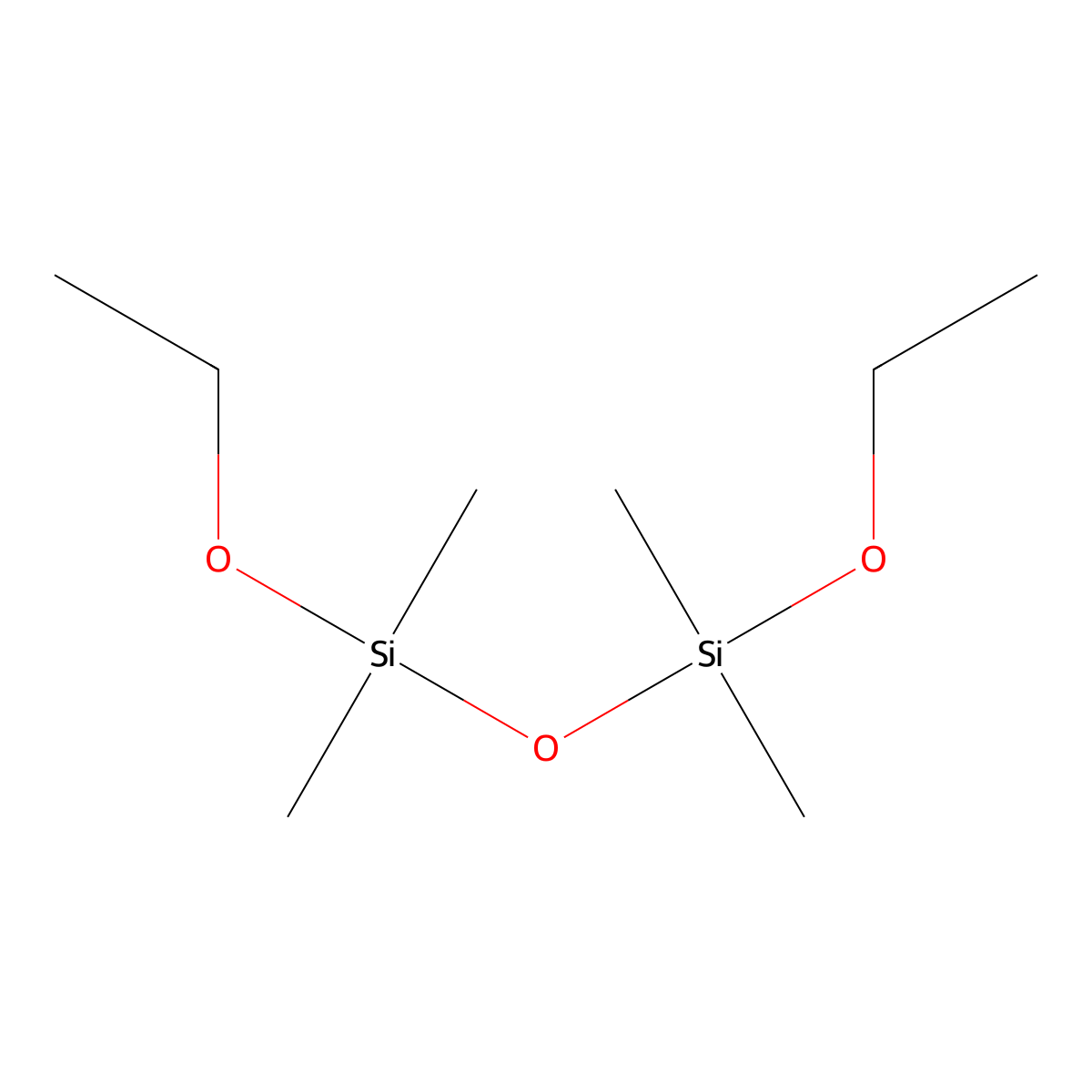 1,3-Diethoxy-1,1,3,3-tetramethyldisiloxane molecular structure, CAS 18420-09-2