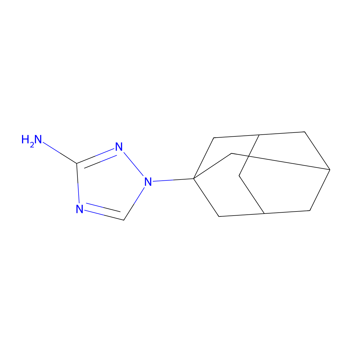 1-(adamantan-1-yl)-1H-1,2,4-triazol-3-amine molecular structure, CAS 184219-68-9