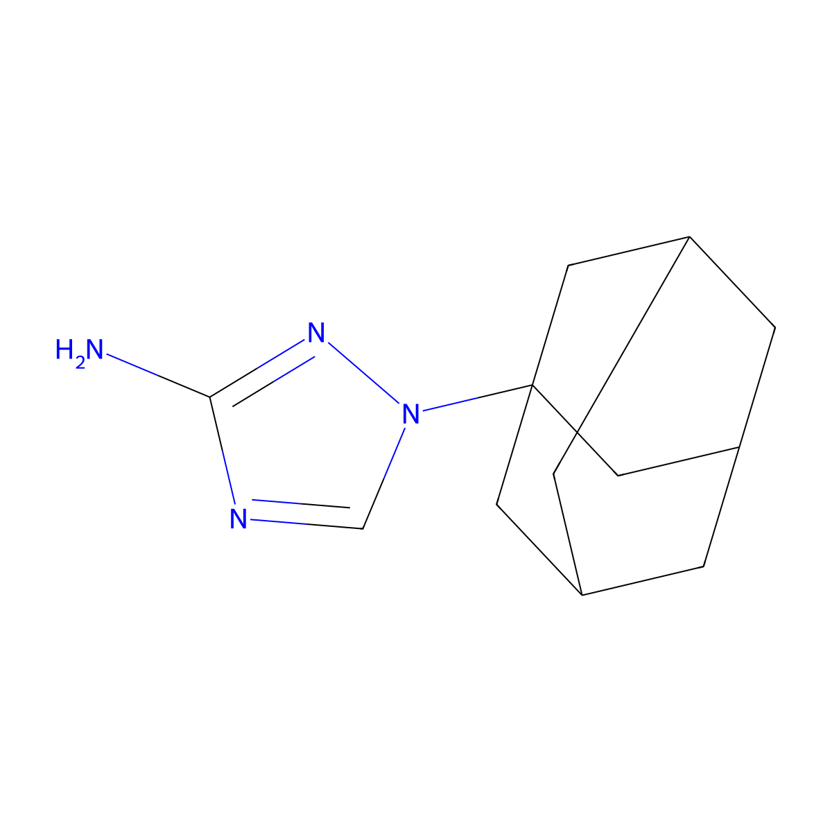 1-(adamantan-1-yl)-1H-1,2,4-triazol-3-amine molecular structure, CAS 184219-68-9
