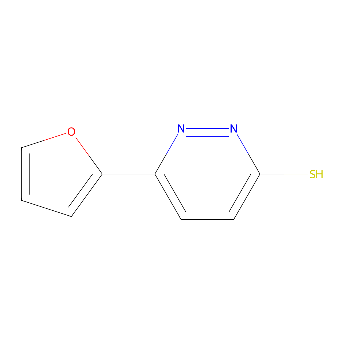 6-(Furan-2-yl)pyridazine-3-thiol molecular structure, CAS 184219-91-8