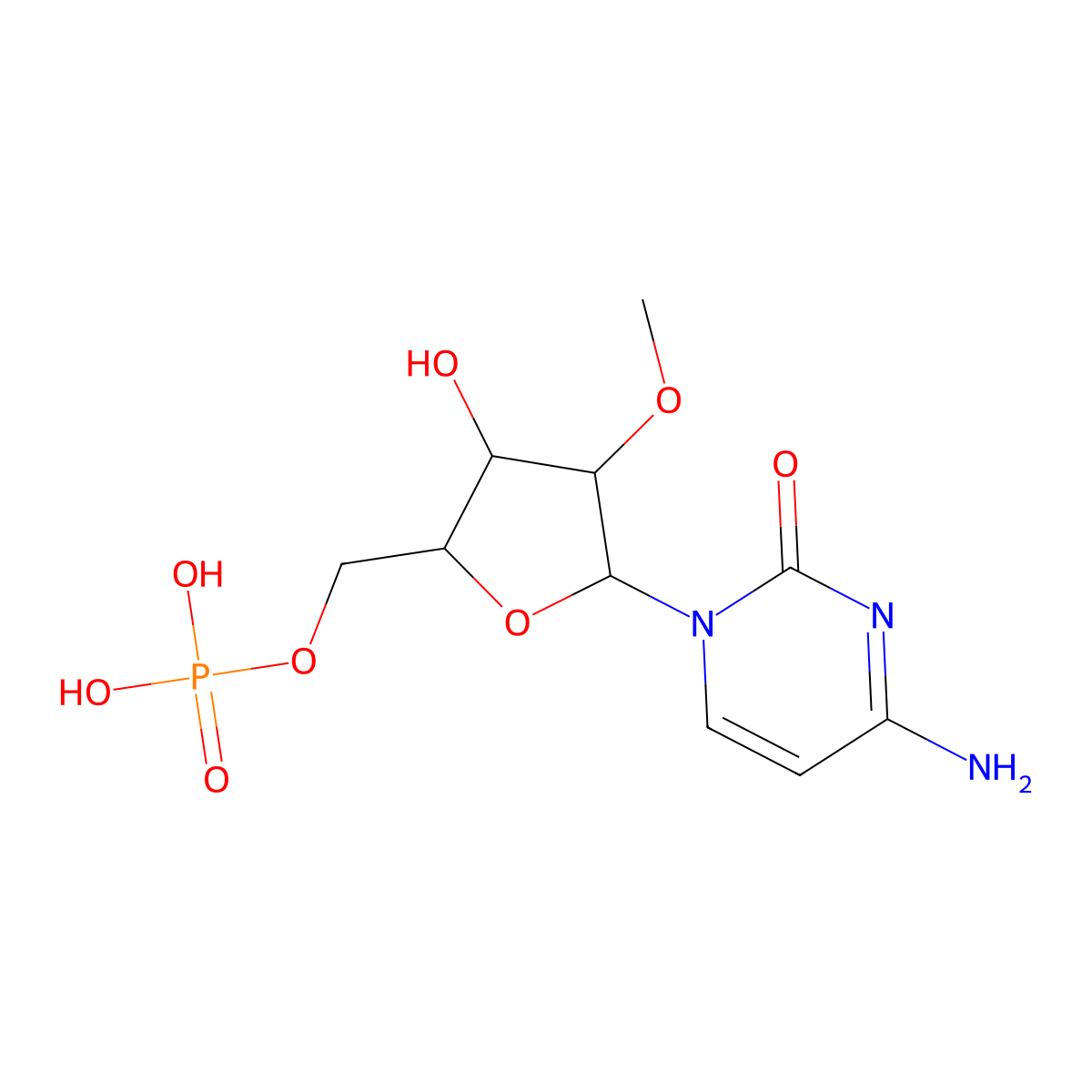 poly(2'-O-methylcytidylic acid) molecular structure, CAS 18422-43-0