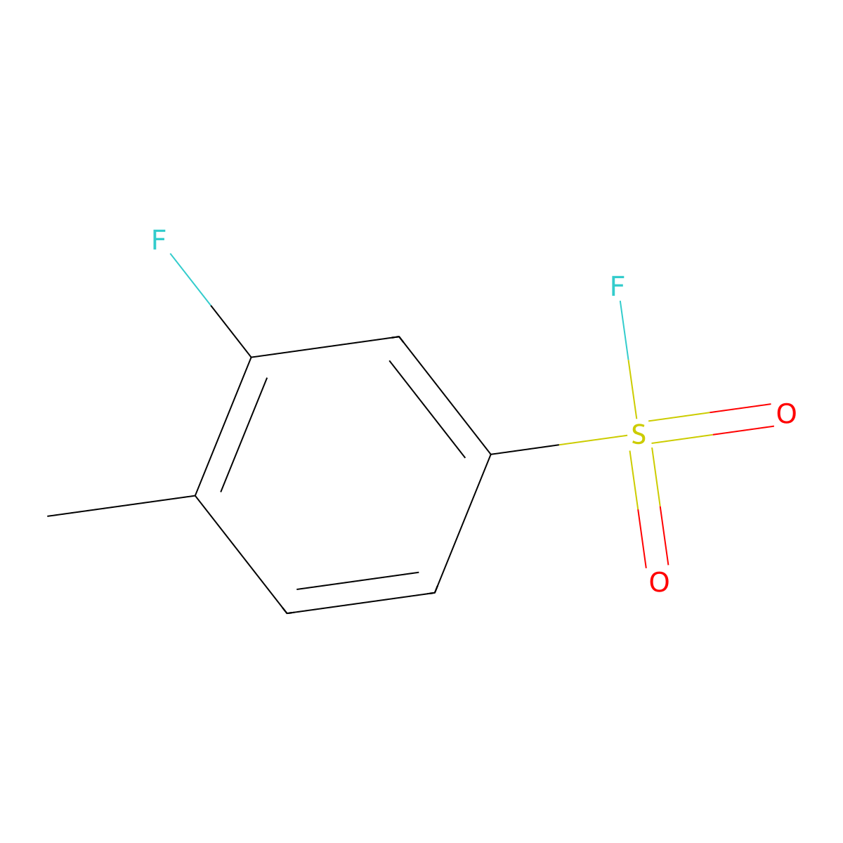 3-Fluoro-4-methylbenzene-1-sulfonyl fluoride molecular structure, CAS 1842346-69-3