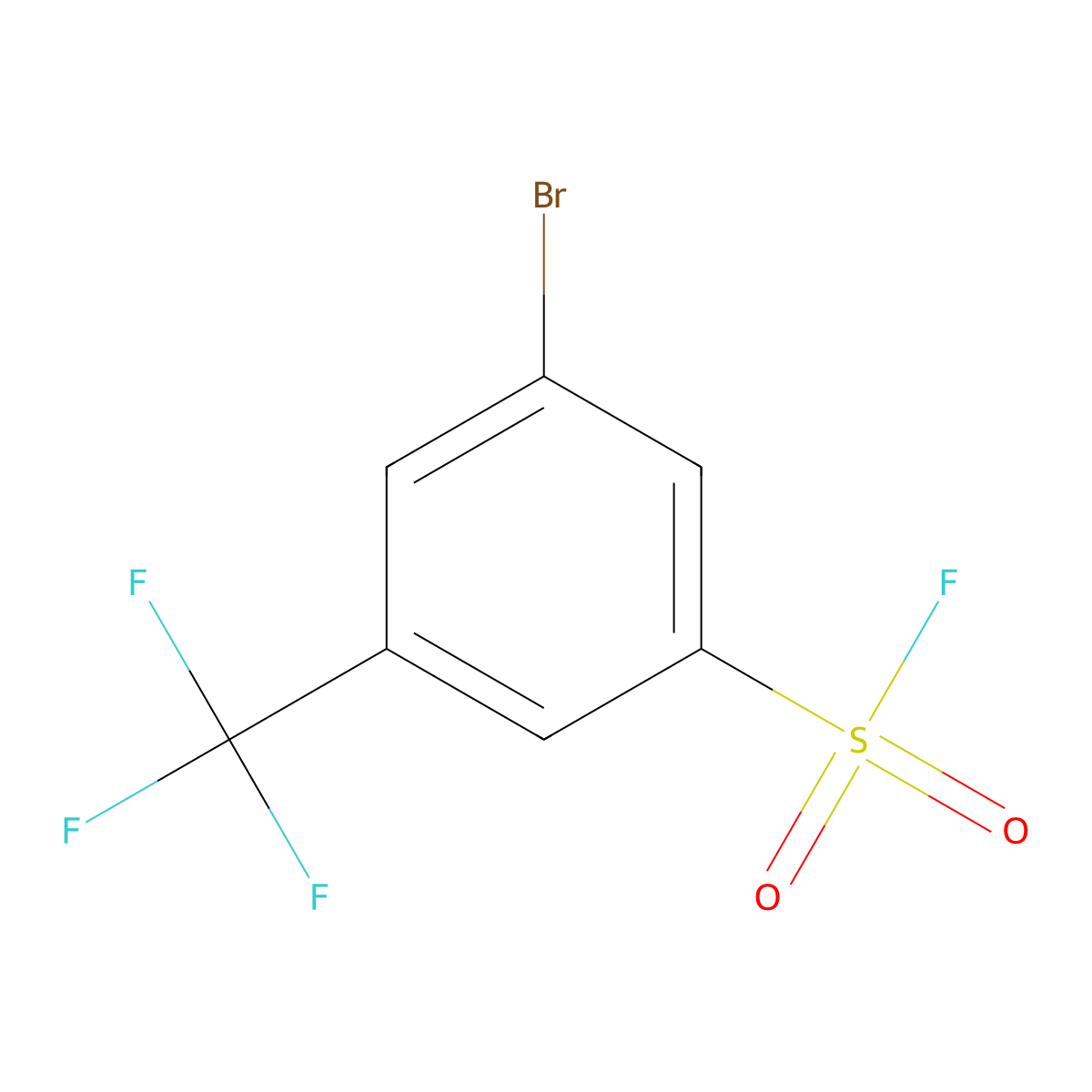 3-Bromo-5-(trifluoromethyl)benzene-1-sulfonyl fluoride molecular structure, CAS 1842346-70-6