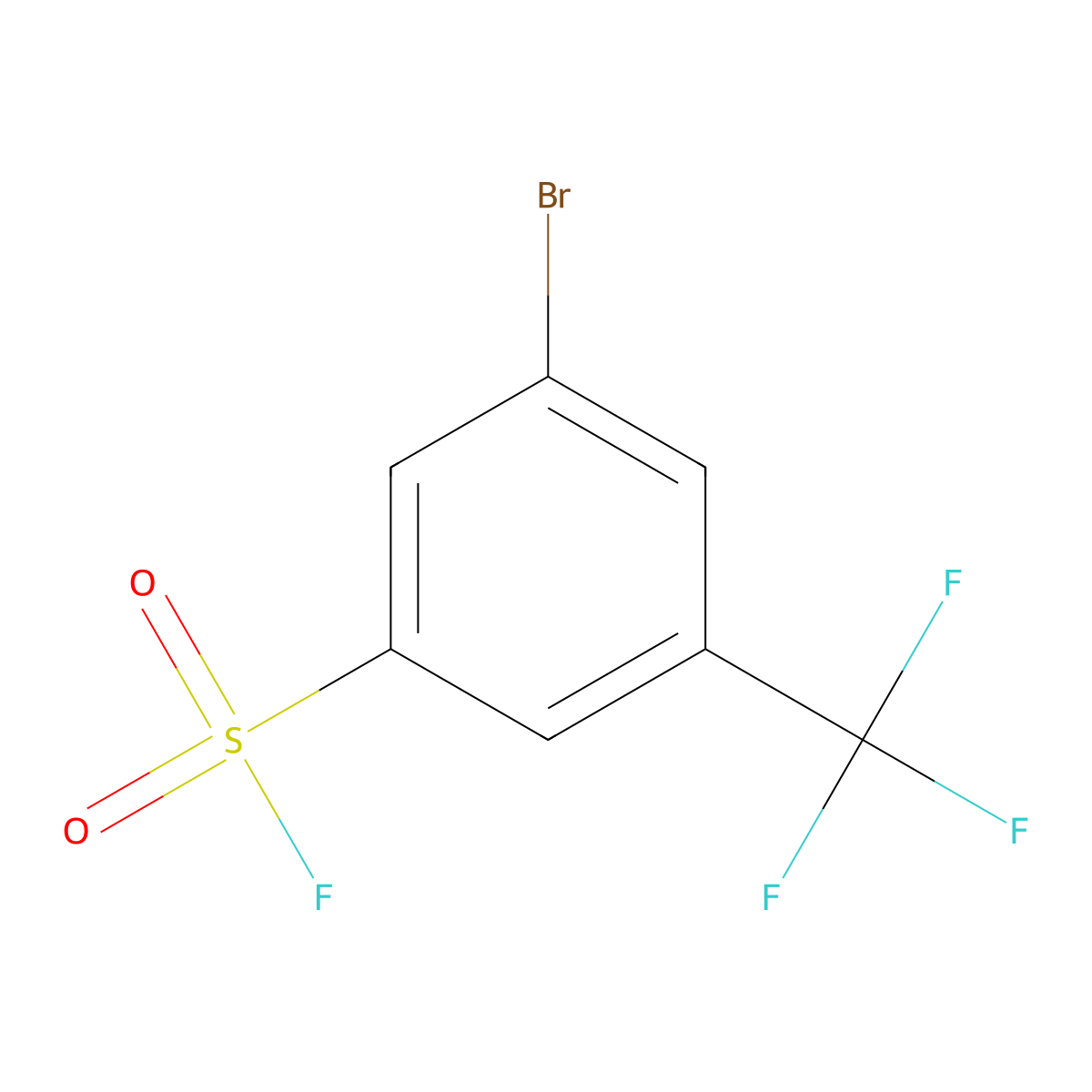 3-Bromo-5-(trifluoromethyl)benzene-1-sulfonyl fluoride molecular structure, CAS 1842346-70-6