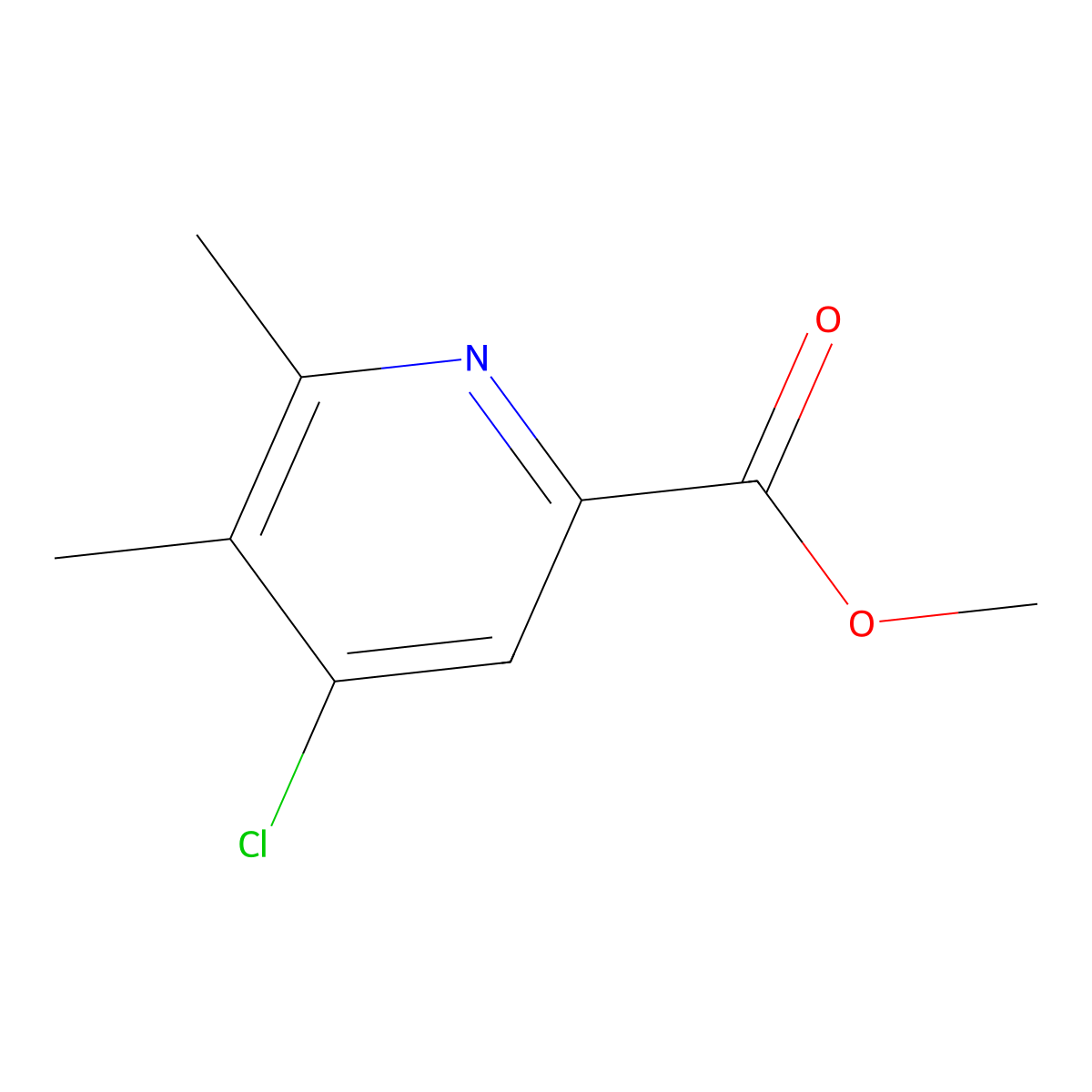 Methyl 4-chloro-5,6-dimethylpicolinate molecular structure, CAS 1842396-44-4