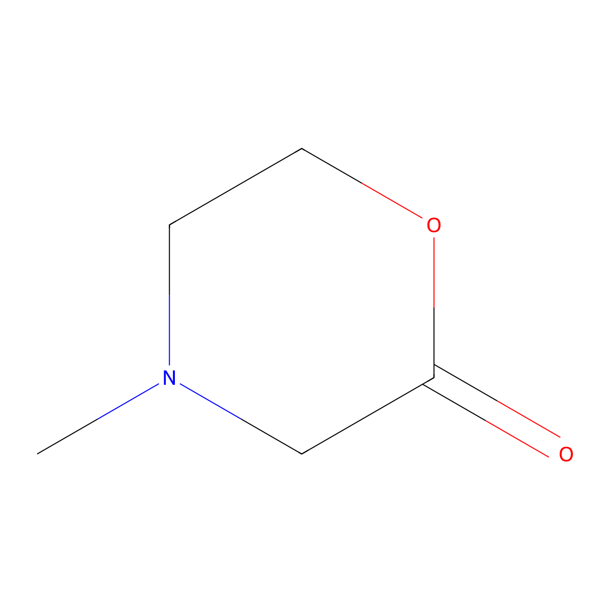 N-methyl-2-morpholinone molecular structure, CAS 18424-96-9
