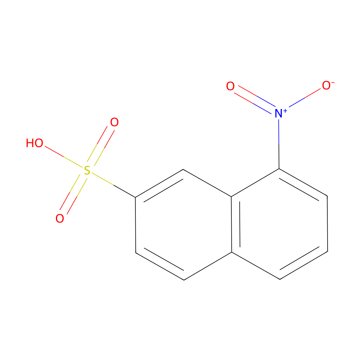 8-Nitronaphthalene-2-sulfonic acid molecular structure, CAS 18425-74-6