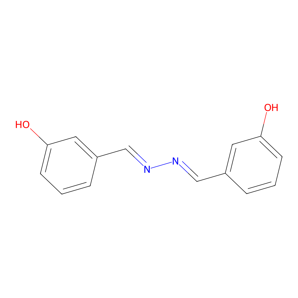 3-Hydroxybenzaldehyde azine molecular structure, CAS 18428-76-7