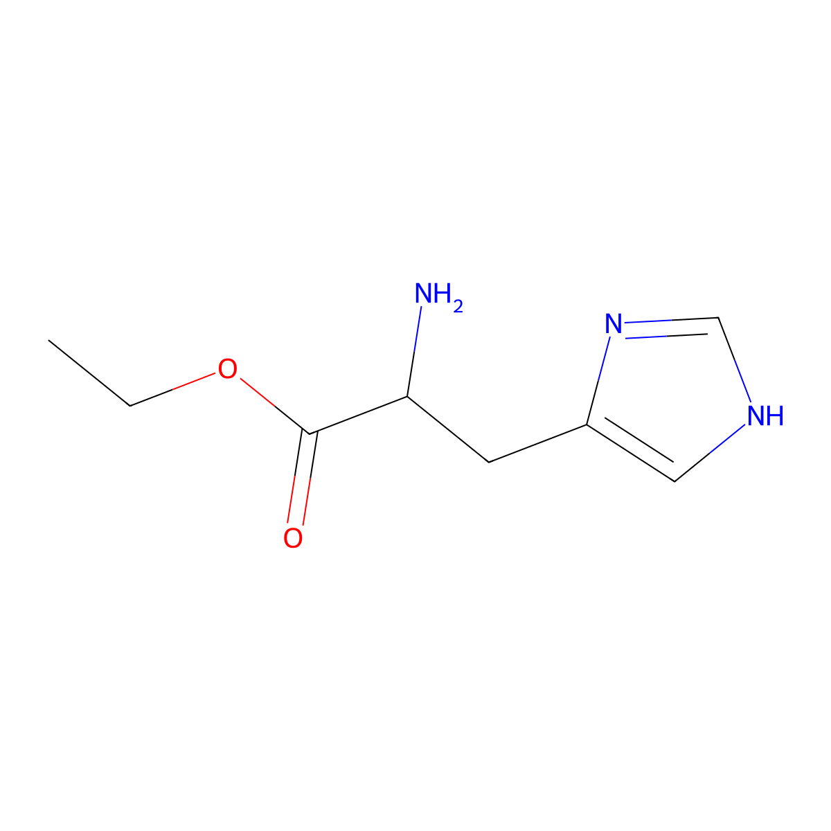 Ethyl 2-amino-3-(1H-imidazol-5-yl)propanoate molecular structure, CAS 184295-36-1