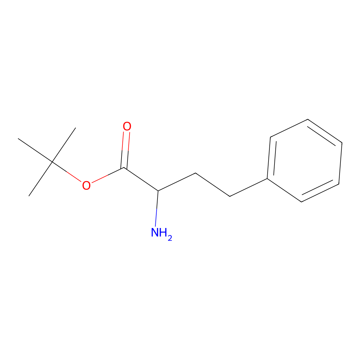 Tert-butyl 2-amino-4-phenylbutanoate molecular structure, CAS 184295-37-2