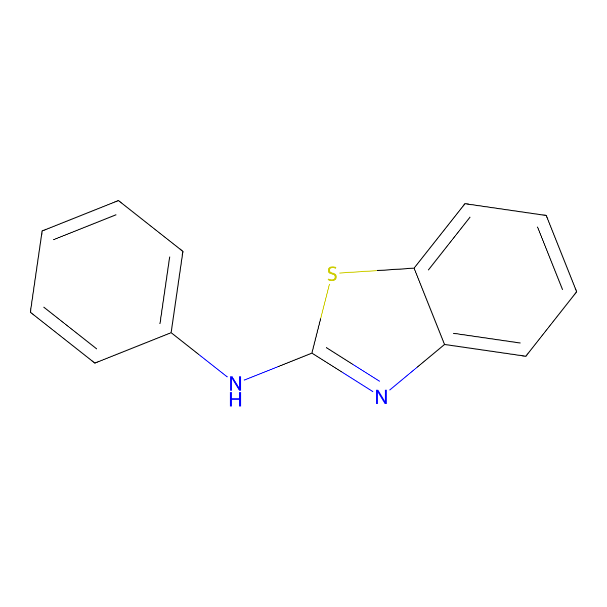 Anilinobenzothiazole molecular structure, CAS 1843-21-6
