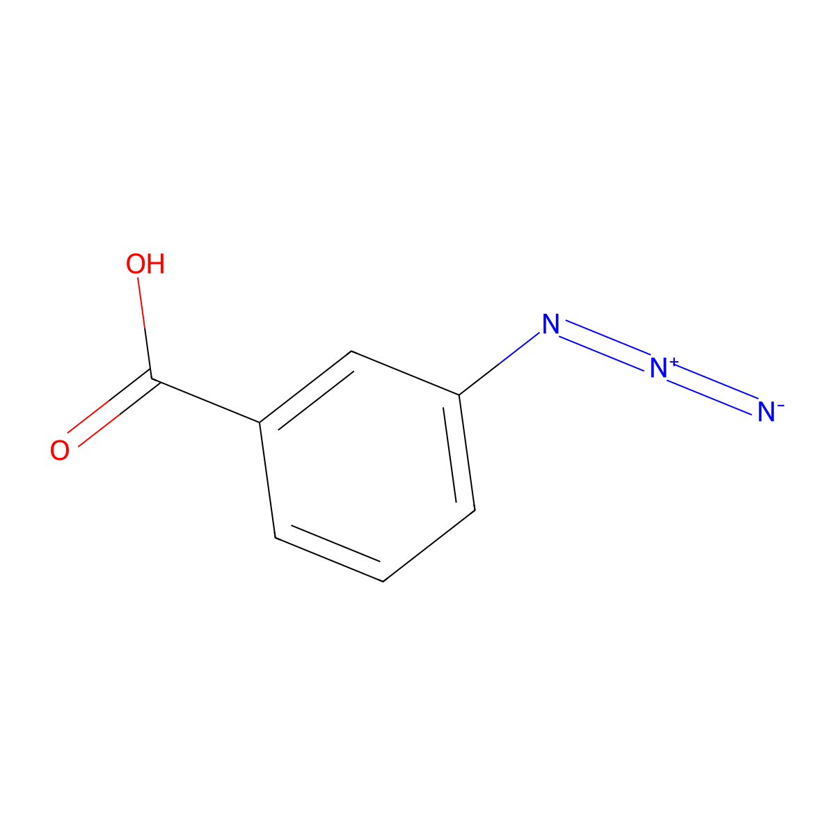 3-Azidobenzoic Acid molecular structure, CAS 1843-35-2