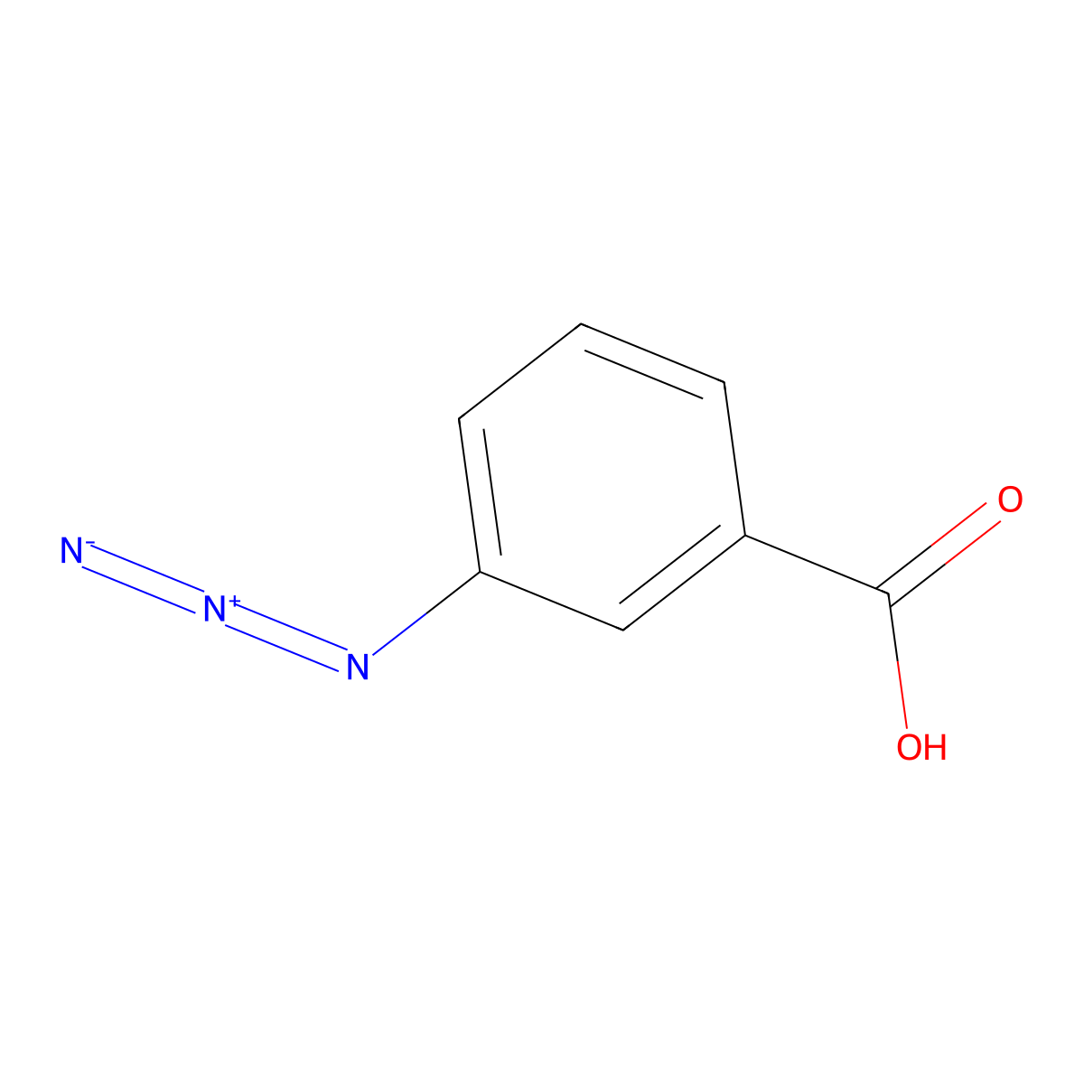 3-Azidobenzoic Acid molecular structure, CAS 1843-35-2
