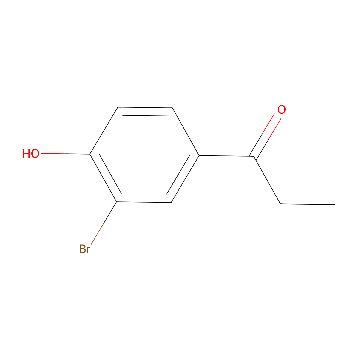 1-(3-Bromo-4-hydroxyphenyl)propan-1-one molecular structure, CAS 18430-72-3