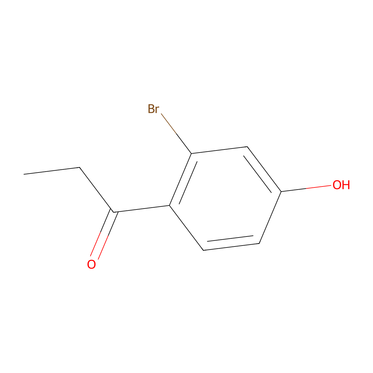 1-(2-Bromo-4-hydroxyphenyl)-1-propanone molecular structure, CAS 18430-73-4