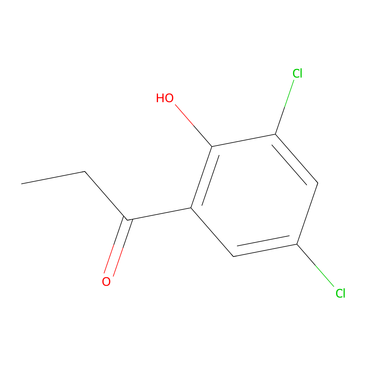 1-(3,5-Dichloro-2-hydroxyphenyl)propan-1-one molecular structure, CAS 18430-74-5