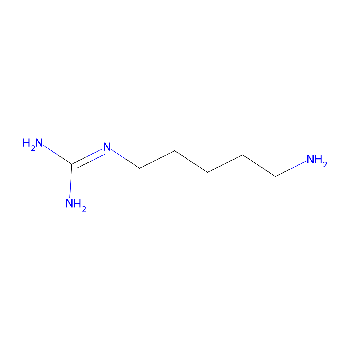 1-(5-Aminopentyl)guanidine molecular structure, CAS 18431-52-2