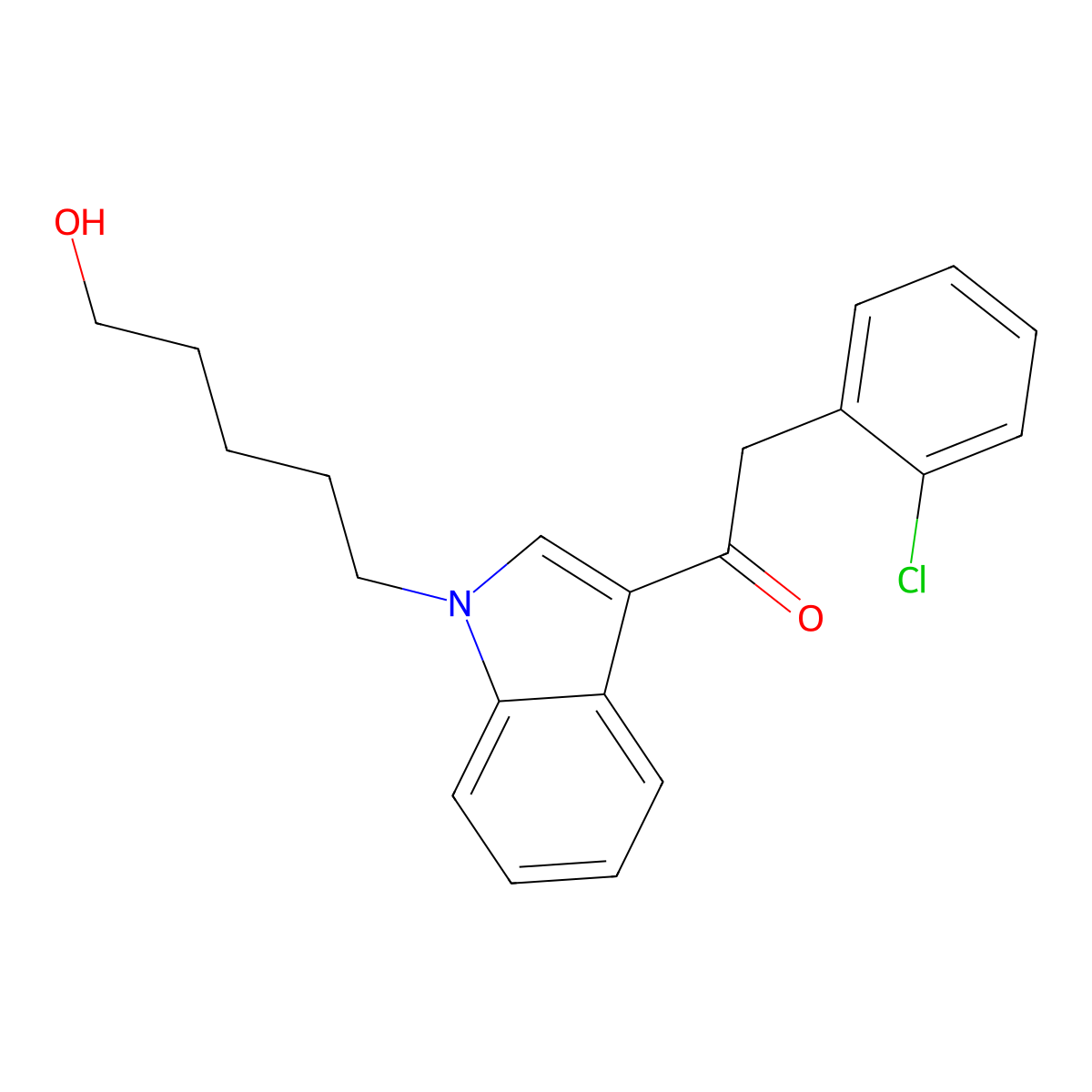 JWH 203 N-(5-hydroxypentyl) metabolite molecular structure, CAS 1843184-37-1