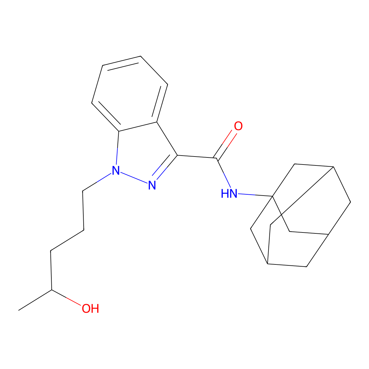 N-(4-Hydroxypentyl) apinaca molecular structure, CAS 1843184-41-7