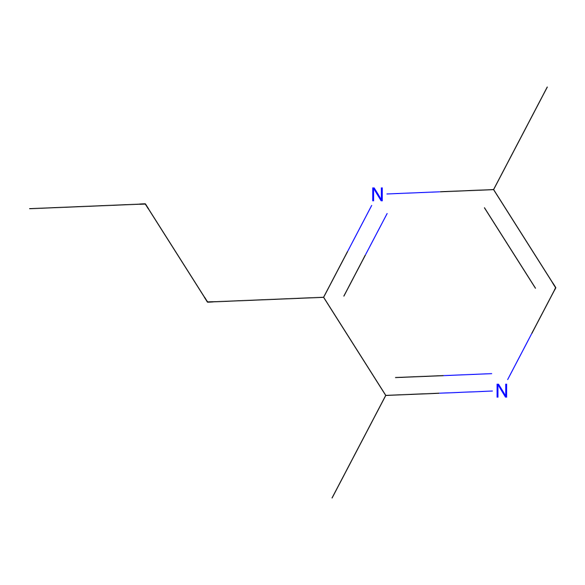 2,5-Dimethyl-3-propylpyrazine molecular structure, CAS 18433-97-1