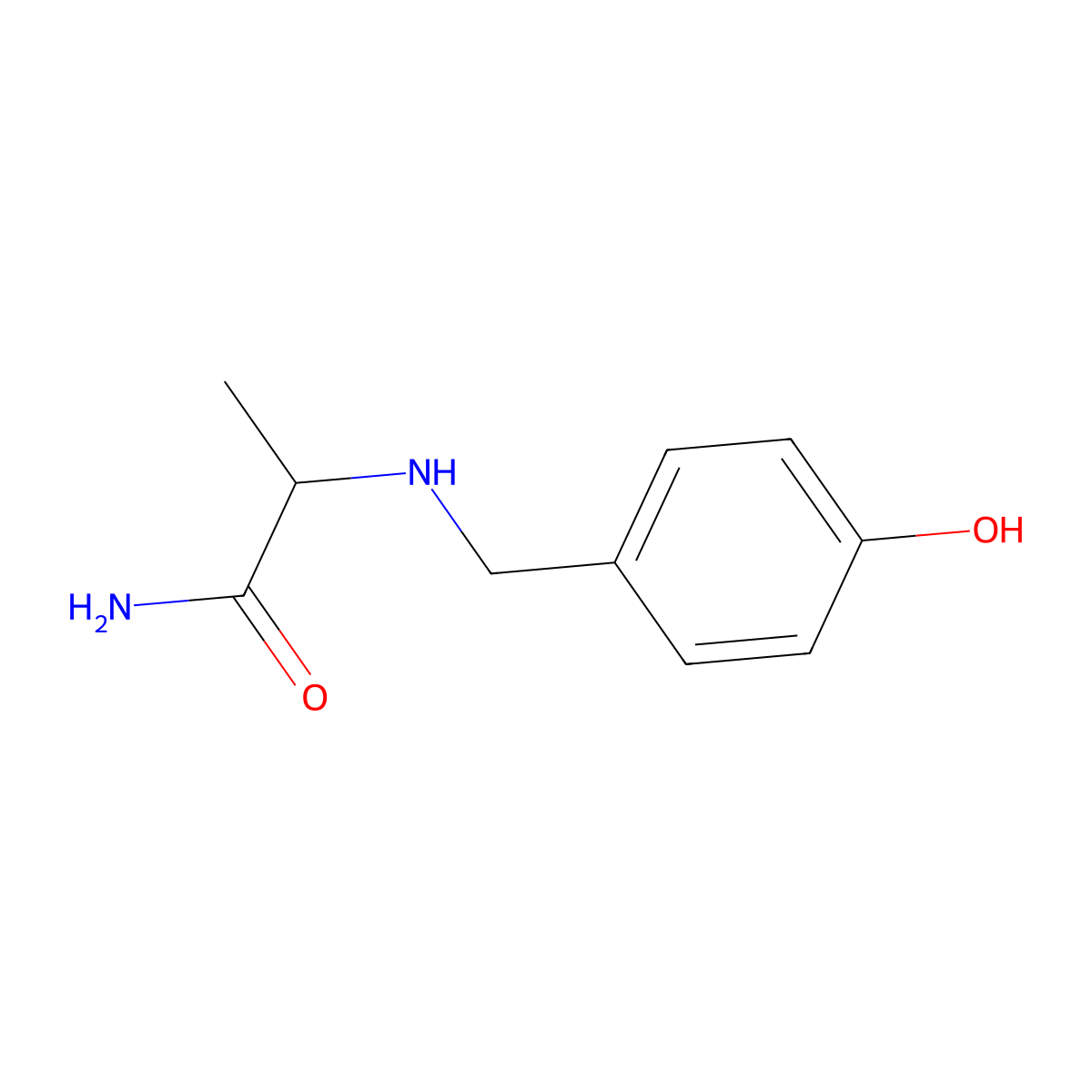 (S)-2-((4-Hydroxybenzyl)amino)propanamide molecular structure, CAS 1843368-38-6