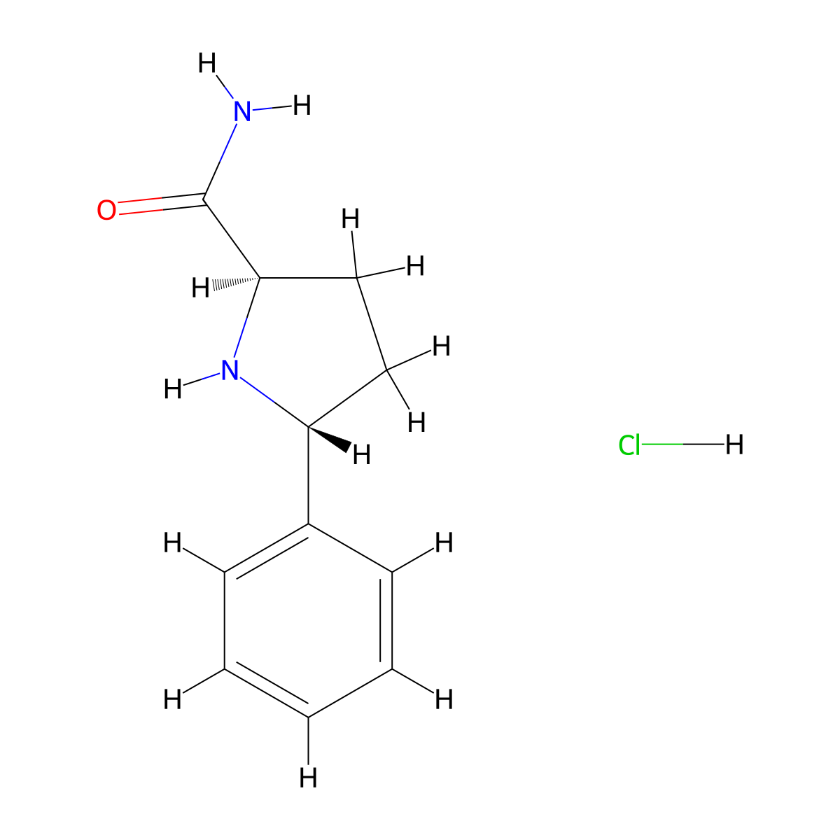 (2R,5R)-5-Phenylpyrrolidine-2-carboxamide;hydrochloride molecular structure, CAS 1843449-59-1