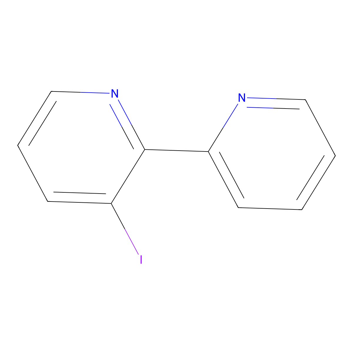 3-Iodo-2,2'-bipyridine molecular structure, CAS 184345-32-2