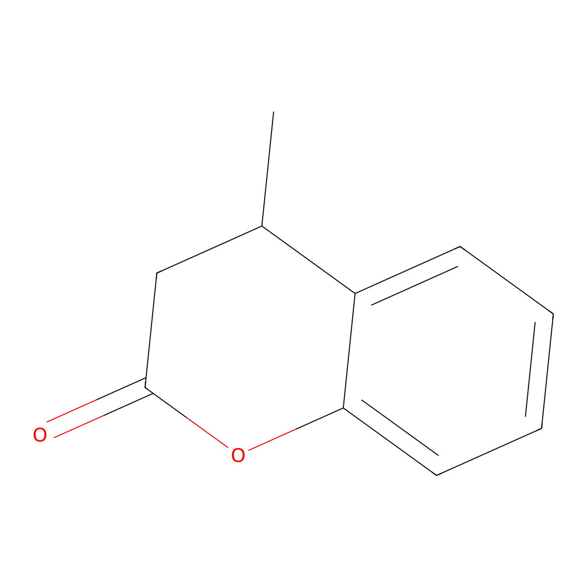 3,4-Dihydro-4-methyl-2H-1-benzopyran-2-one molecular structure, CAS 18435-75-1