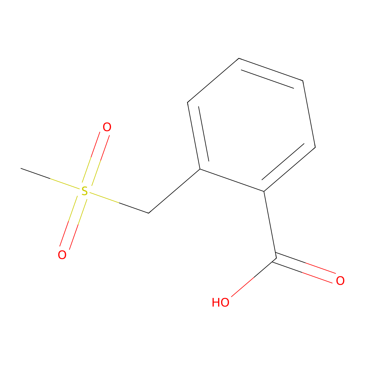 2-(Methanesulfonylmethyl)benzoic acid molecular structure, CAS 18435-98-8
