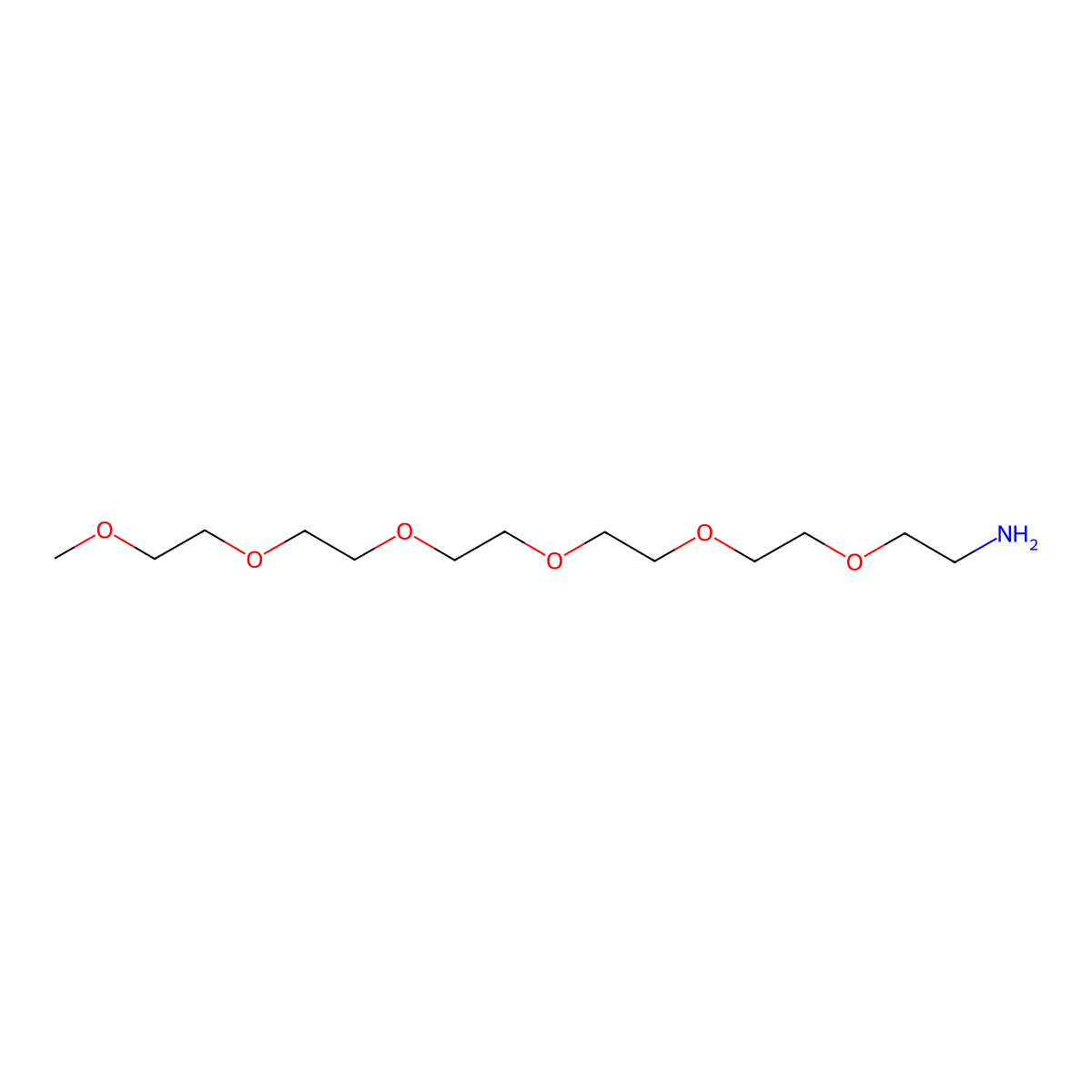 2,5,8,11,14,17-Hexaoxanonadecan-19-amine molecular structure, CAS 184357-46-8