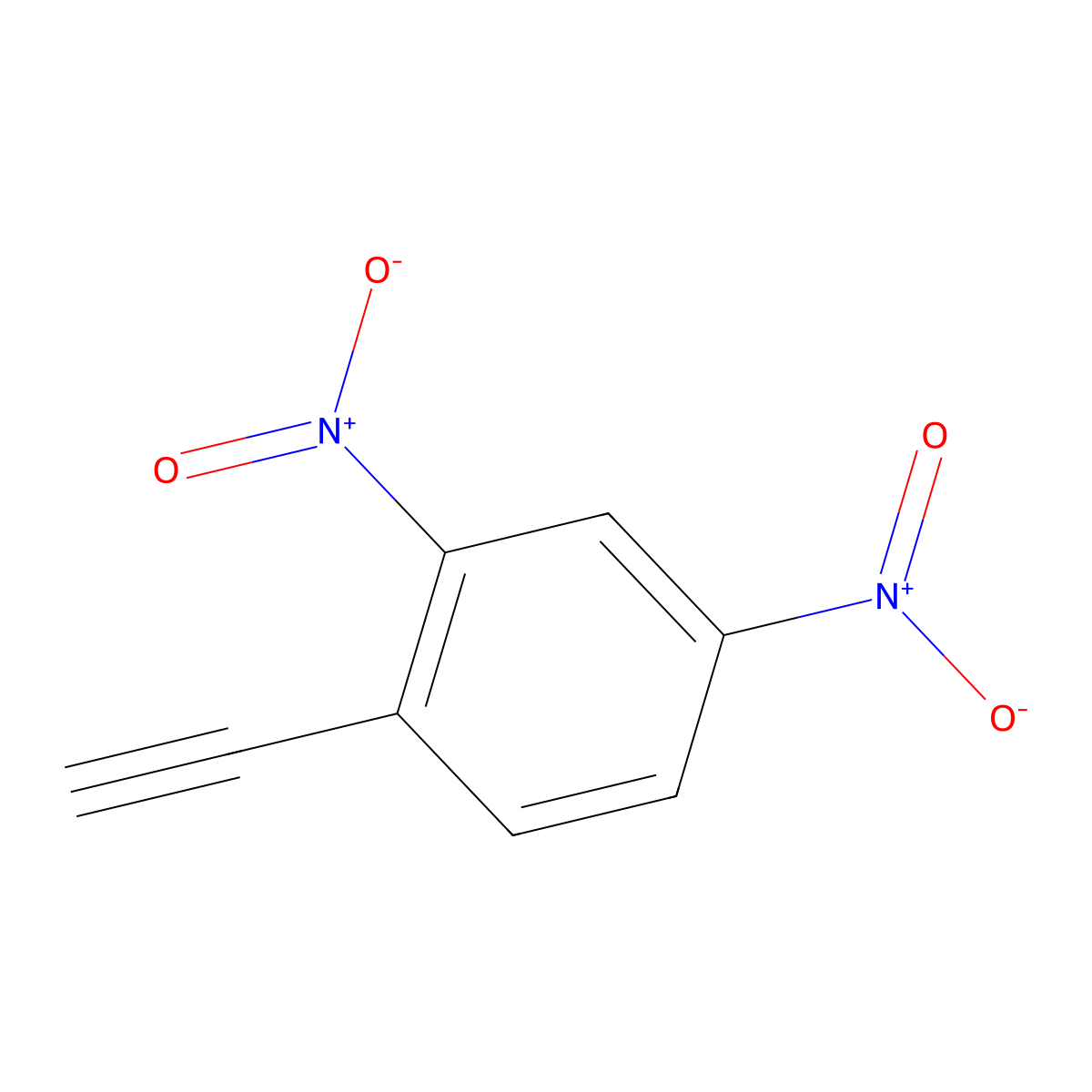 1-Ethynyl-2,4-dinitro-benzene molecular structure, CAS 18436-61-8