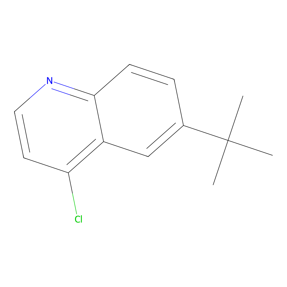 6-tert-Butyl-4-chloro-quinoline molecular structure, CAS 18436-72-1