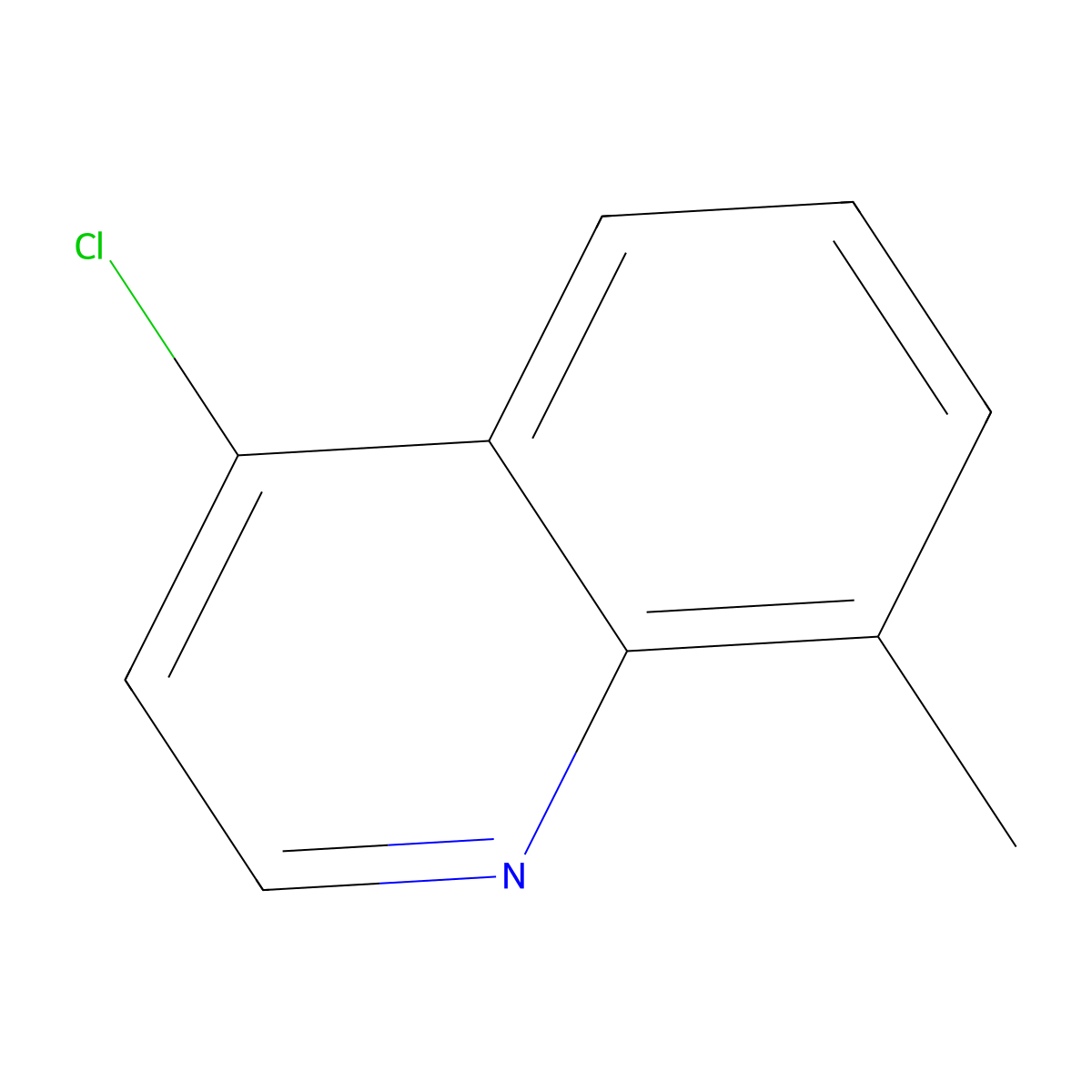 4-Chloro-8-methylquinoline molecular structure, CAS 18436-73-2
