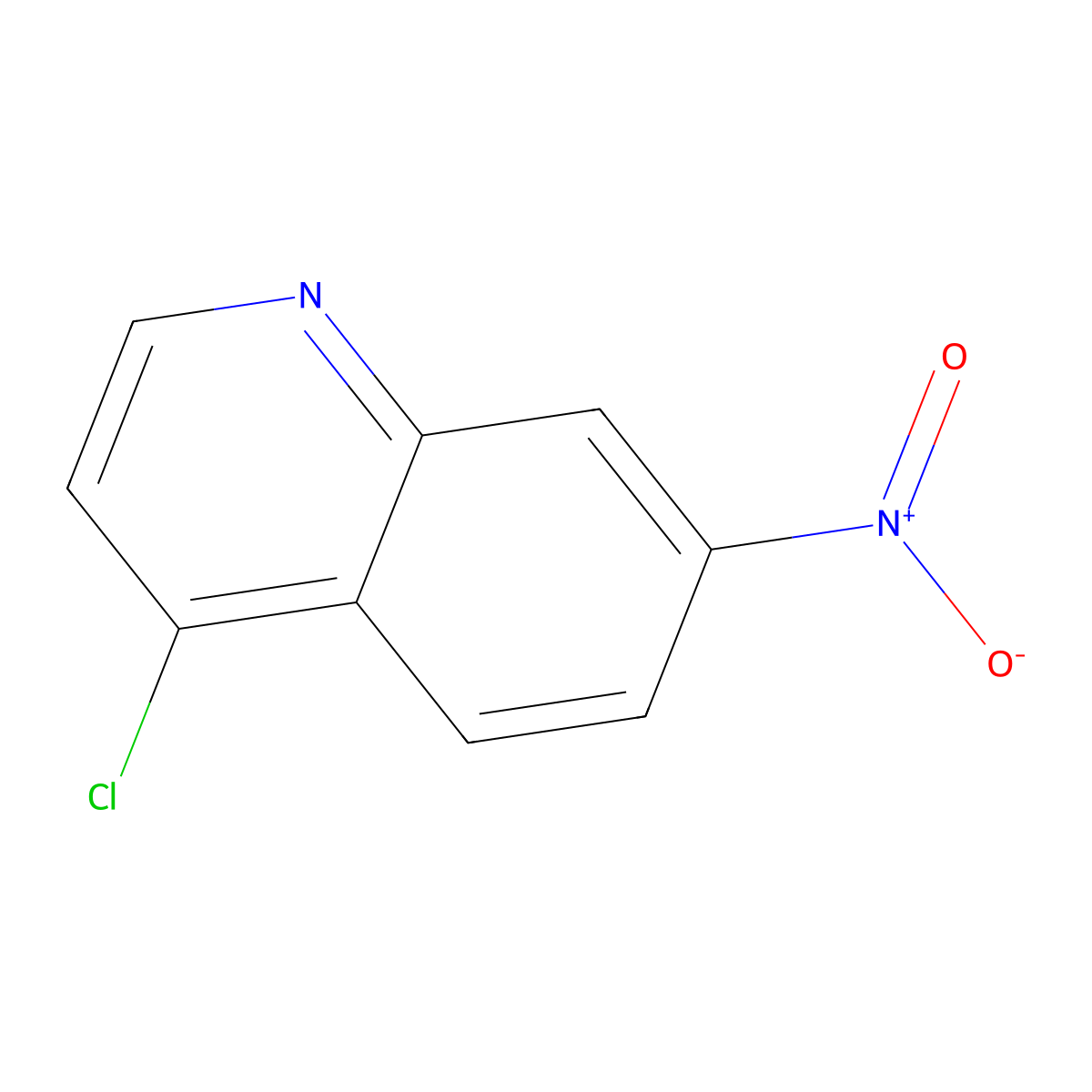 4-Chloro-7-nitroquinoline molecular structure, CAS 18436-76-5