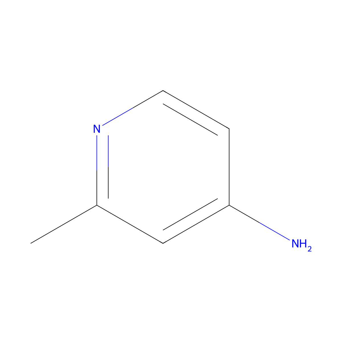 4-Amino-2-methylpyridine molecular structure, CAS 18437-58-6
