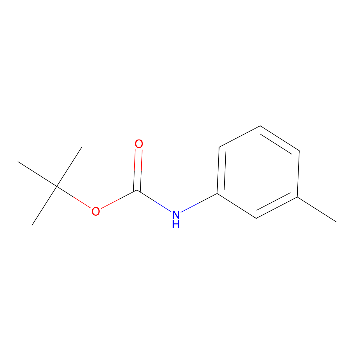 Tert-butyl m-tolylcarbamate molecular structure, CAS 18437-67-7
