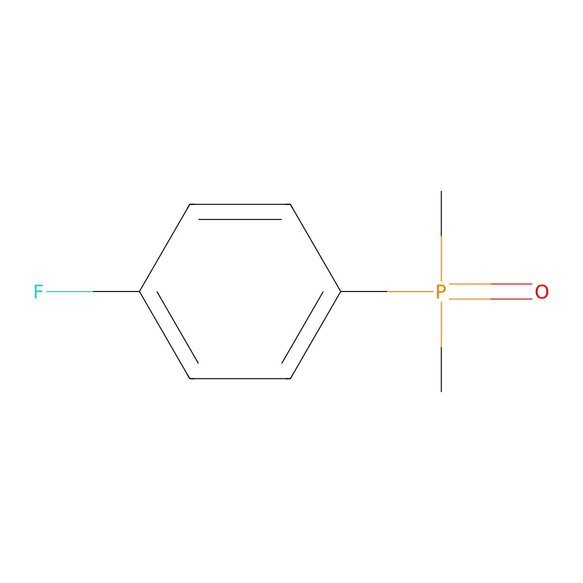 (4-Fluorophenyl)dimethylphosphine oxide molecular structure, CAS 18437-74-6