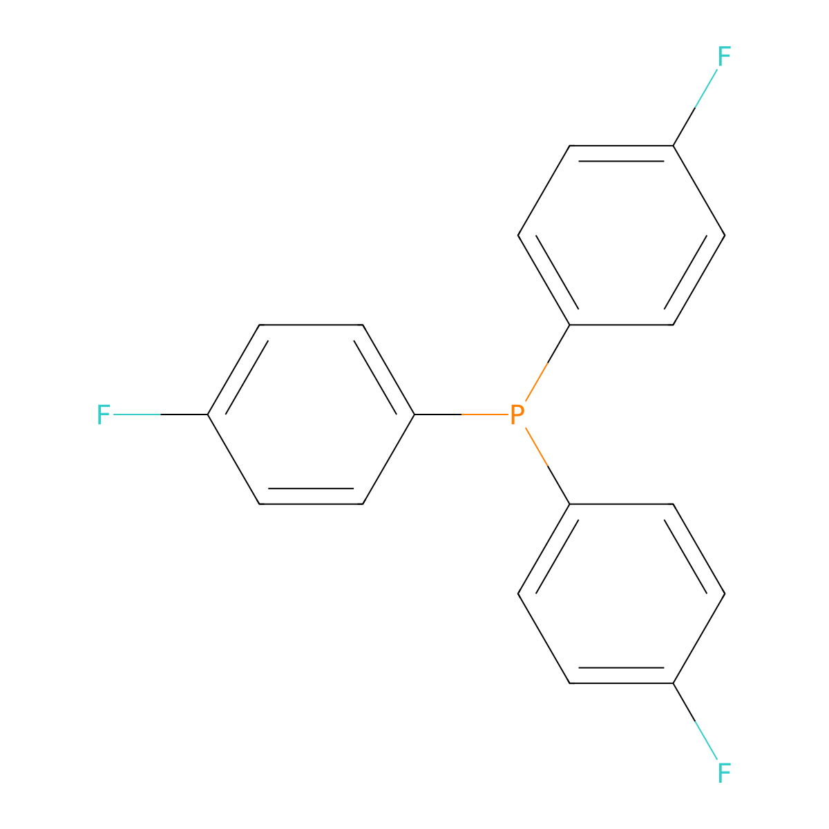 Tris(4-fluorophenyl)phosphine molecular structure, CAS 18437-78-0