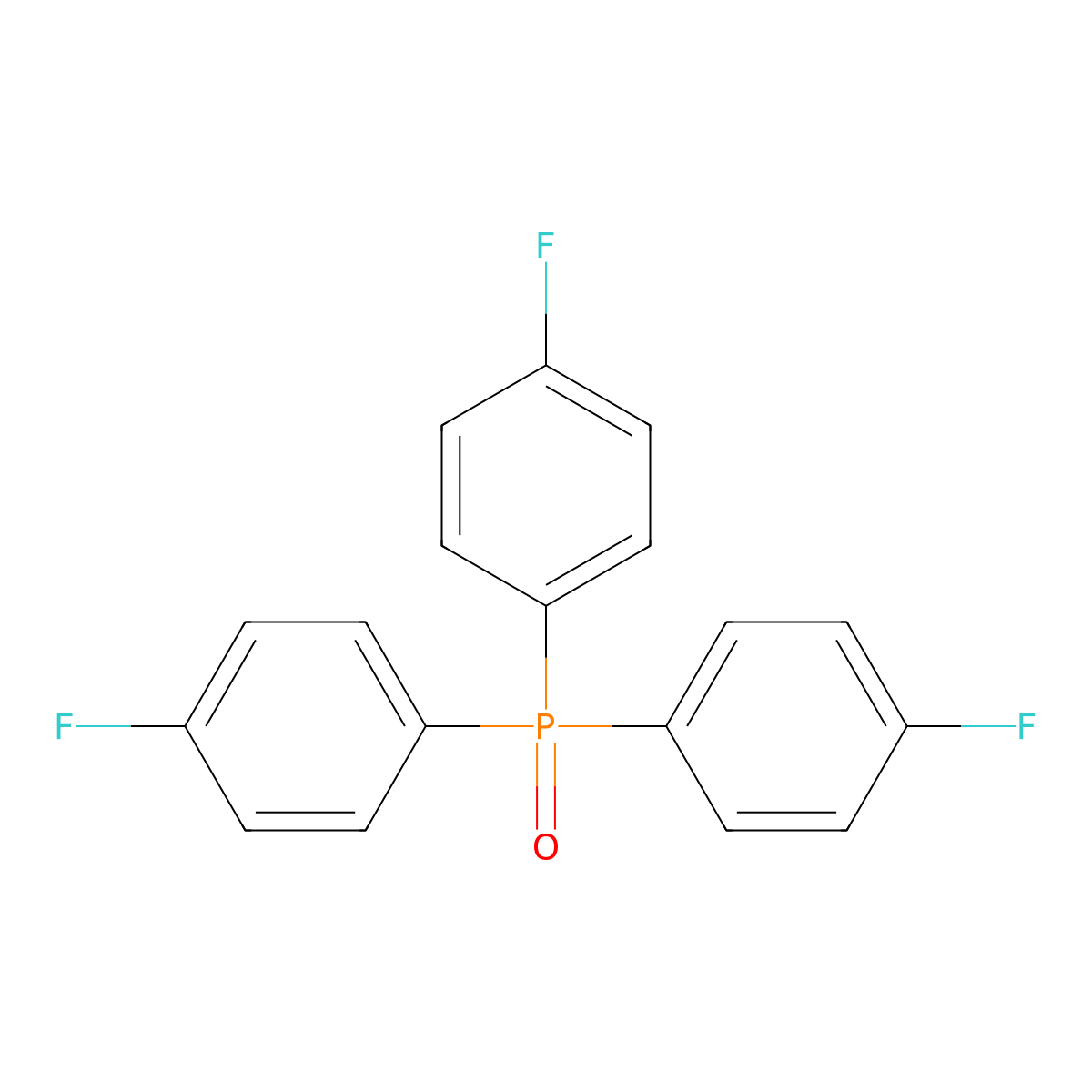 Tris(4-fluorophenyl)(oxo)-lambda~5~-phosphane molecular structure, CAS 18437-79-1