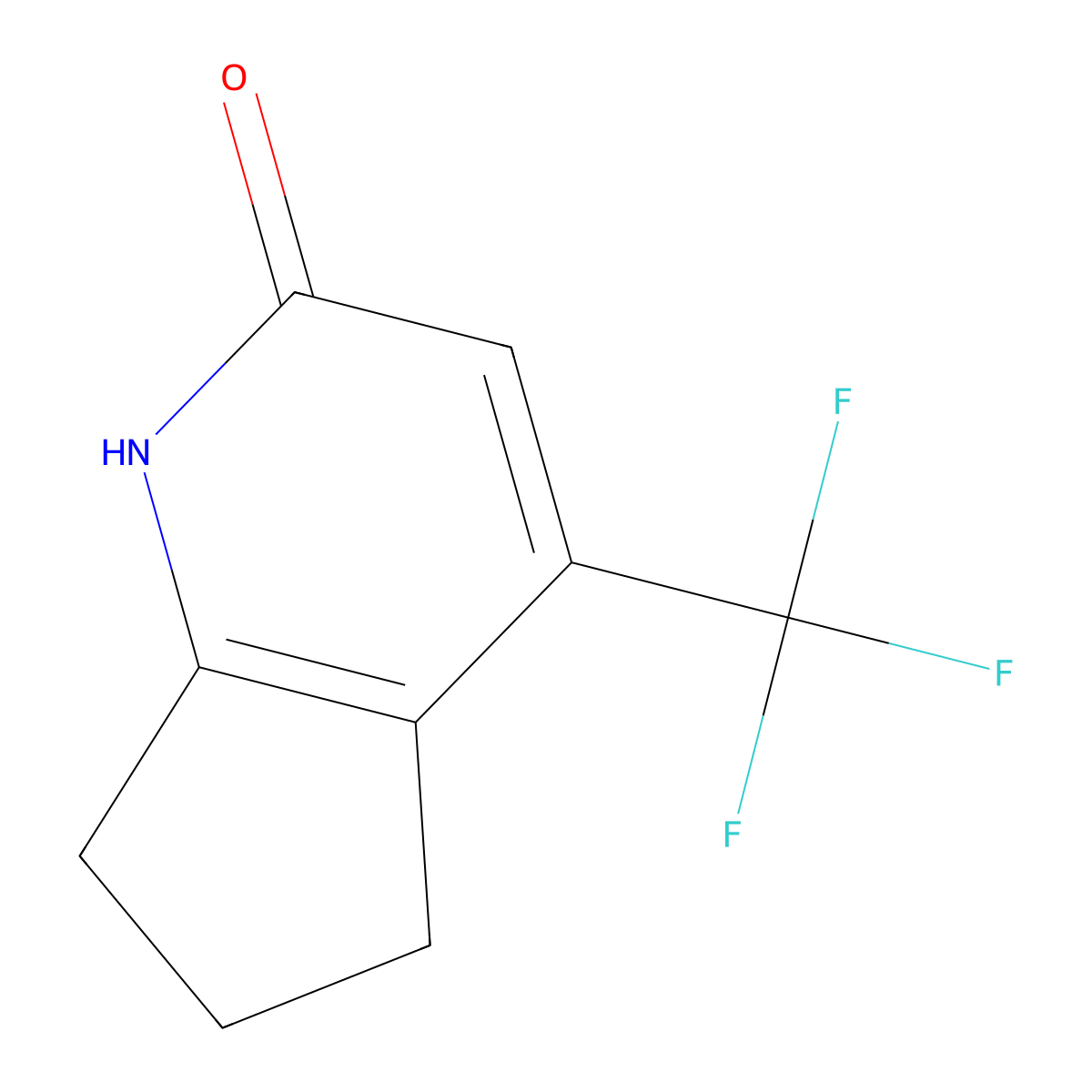 4-(trifluoromethyl)-1H,2H,5H,6H,7H-cyclopenta(b)pyridin-2-one molecular structure, CAS 184375-75-5