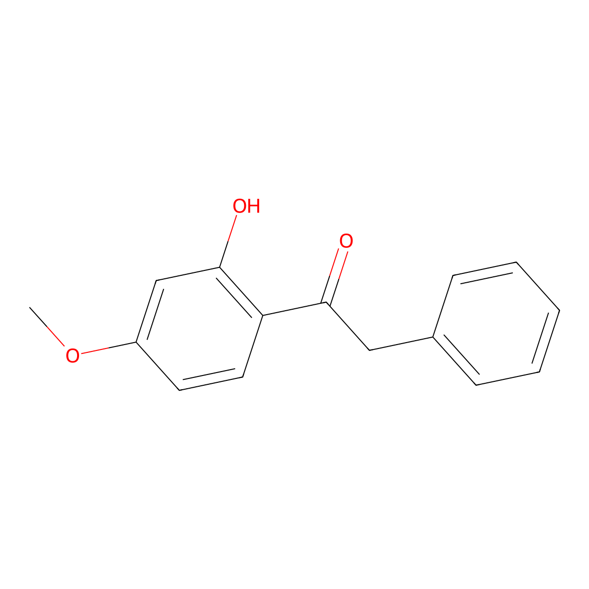 1-(2-Hydroxy-4-methoxyphenyl)-2-phenylethanone molecular structure, CAS 18439-96-8