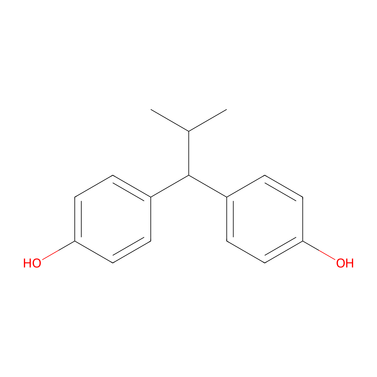 4,4'-(2-Methylpropylidene)bisphenol molecular structure, CAS 1844-00-4