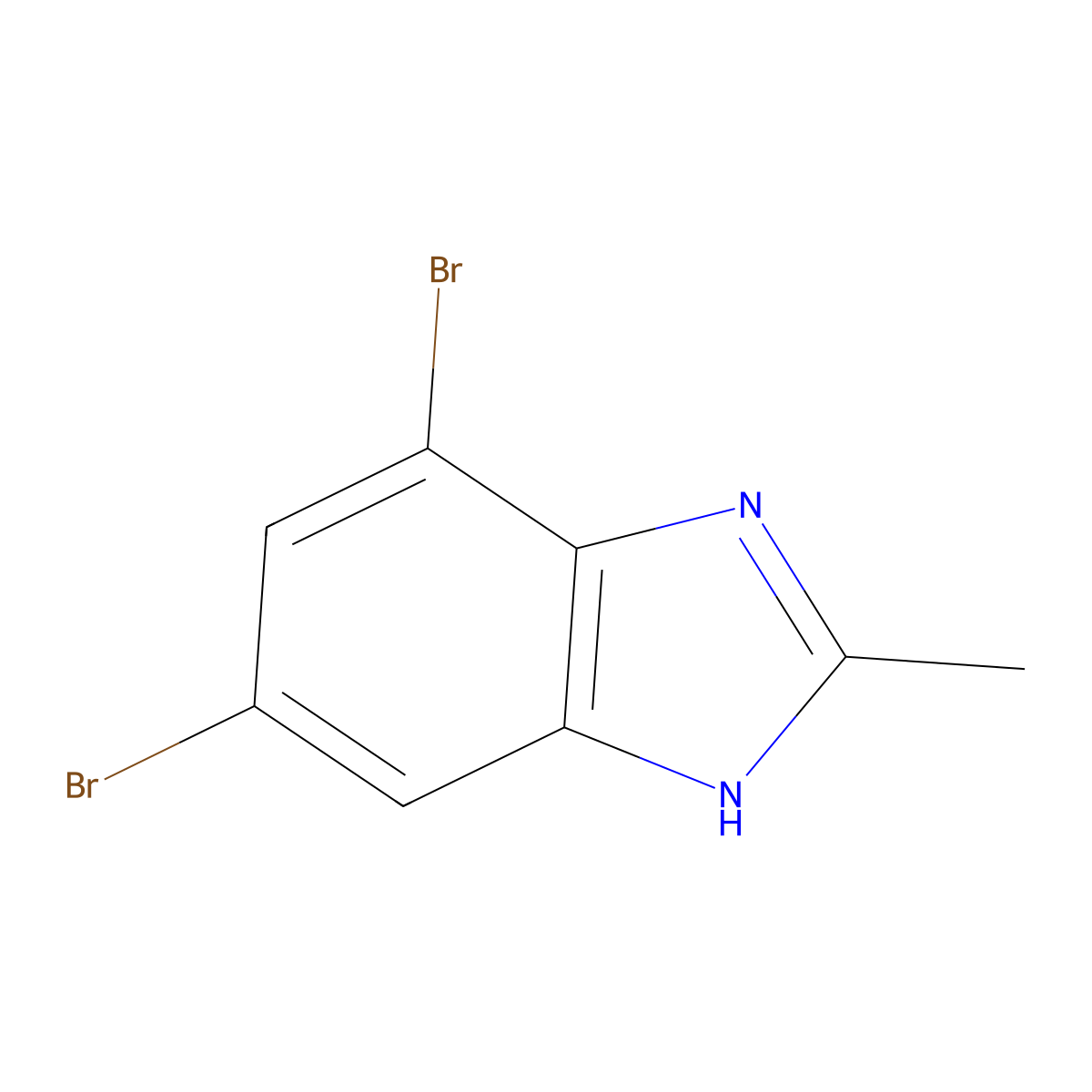 4,6-Dibromo-2-methyl-1H-benzo[d]imidazole molecular structure, CAS 1844-42-4